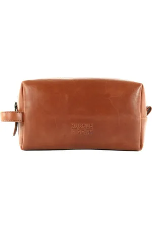Buckle & Seam Kulturbeutel Blu Washbag, aus echtem Rindsleder - Verkäufer: modeherz
