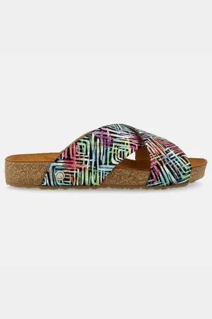 Haflinger Bio Mio Blobs Sommer Sandale aus Leder Hausschuh Unisex Hausschuh - Verkäufer: Natural Slipper