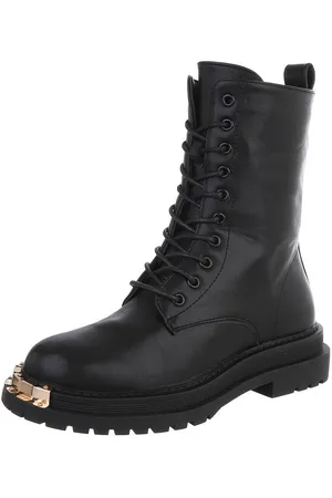 Ital-Design Damen Schnürschuhe Biker Westernstiefelette (87124834) Blockabsatz Plateaustiefeletten in - Verkäufer:
