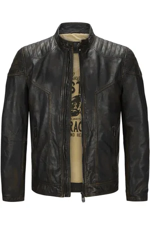 Milestone Lederjacke MSArlington handgewachste Bikerjacke aus Lammleder - Verkäufer: LOGWOOD-STORE