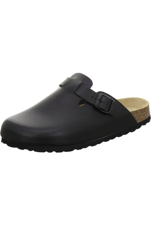 Afs 390023 Clogs Pantolette für Herren aus Leder mit Fußbett, Hausschuhe Made in Germany - Verkäufer:
