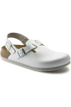 Birkenstock Clog Tokio Super Grip, Naturleder, weiß Clog - Verkäufer: Dönges