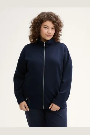 TOM TAILOR Sweatjacke Plus Size - Sweatjacke aus Scuba - Verkäufer: TOM TAILOR