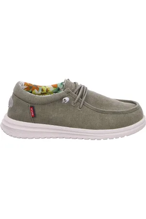 FUSION Emma Washed Canvas Sage Slipper - Verkäufer: TigerSports