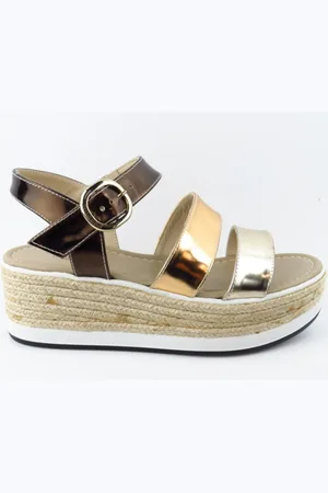 Nero Giardini Plateau Sand. gold/braun Sandalette Schuhhaus Otto Cronauer