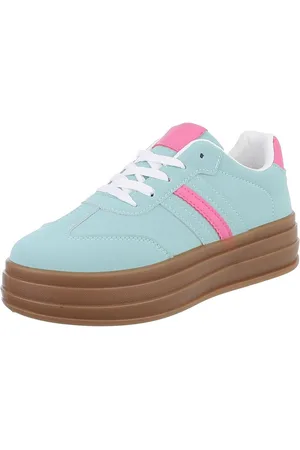 Ital-Design Damen Low-Top Freizeit Sneaker (88519265) Flach Sneakers Low in Hellgrün - Verkäufer: