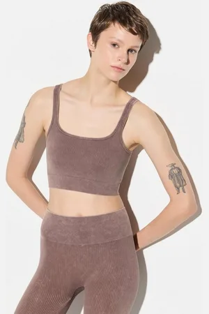 No Matter What Apparel Bustierkleid Dünner Träger Sport-BH - Kaffee - Verkäufer: MegaMerchant