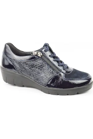 Semler Lack/Pyth. midnight/ocean Schnürschuh Schuhhaus Otto Cronauer
