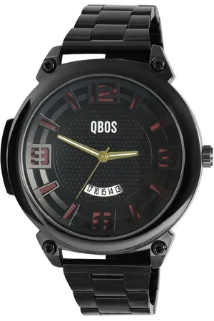 QBOS Quarzuhr 2800094 Herrenuhr mit Edelstahlband, schwarz + weiß - Verkäufer: Shaghafi GmbH