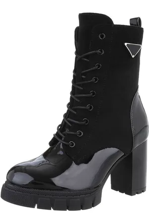 Ital-Design Damen Schnürschuhe Freizeit Schnürstiefelette (87336786) Blockabsatz Stiefeletten in - Verkäufer: