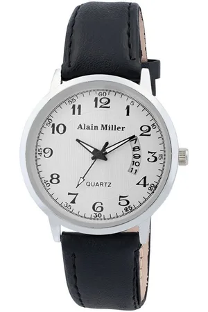 Alain Miller Quarzuhr 2900263 Herrenuhr mit Band aus Lederimitat, braun + - Verkäufer: Shaghafi GmbH