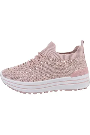 Ital-Design Damen Low-Top Freizeit Sneaker (85878076) Flach Sneakers Low in Altrosa - Verkäufer:
