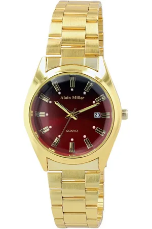 Alain Miller Quarzuhr 2800101 Herrenuhr mit Metallband, silberfarben/ grün - Verkäufer: Shaghafi GmbH