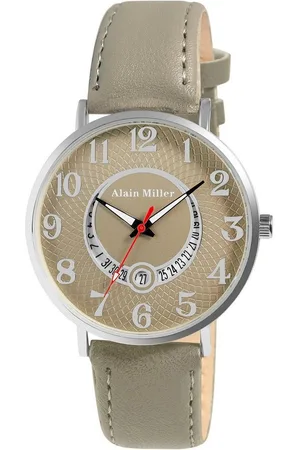 Alain Miller Quarzuhr 2900259 Alian Miller Herrenuhr mit Band aus Lederimitat, schwarz - Verkäufer: Shaghafi GmbH