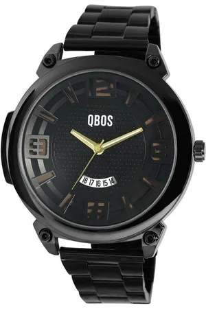 QBOS Quarzuhr 2800094 Herrenuhr mit Edelstahlband, schwarz + weiß - Verkäufer: Shaghafi GmbH