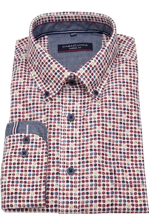 Casa Moda Langarmhemd Comfort Fit Button-Down-Kragen Kontrastknöpfe - Verkäufer: HemdenBox