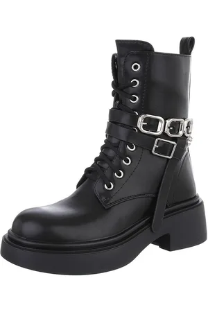 Ital-Design Damen Schnürschuhe Freizeit Westernstiefelette (87451935) Blockabsatz Stiefeletten in - Verkäufer: