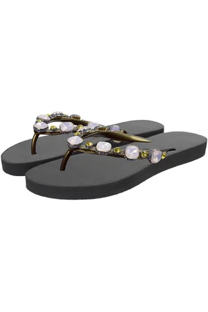 Uzurii Copa Cabana Zehentrenner luxuriöse Flip Flops mit aufwendig verziehrten Strasssteinen - Verkäufer: LOGWOOD-STORE