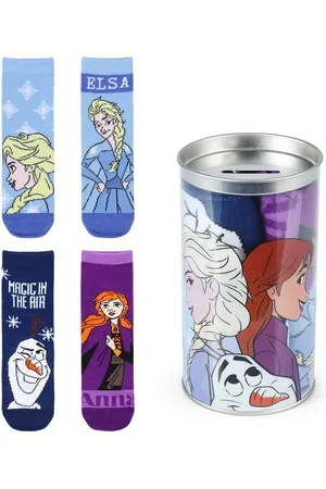 Disney Langsocken Eiskönigin Socken Strümpfe 4er Pack Geschenkverpackung Spardose - Verkäufer: fabelkids