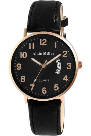 Alain Miller Quarzuhr 2900264 Herrenuhr mit Band aus Lederimitat, braun - Verkäufer: Shaghafi GmbH