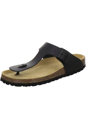 Afs 310723 Zehentrenner Pantolette für Herren aus Leder mit Fußbett, Made in Germany - Verkäufer: