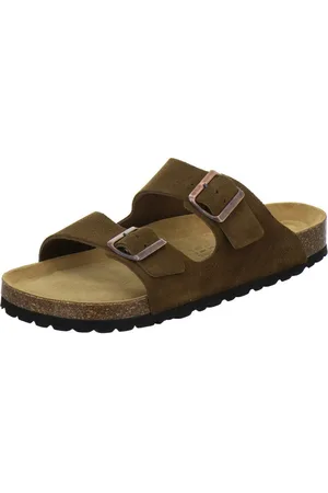 Afs 310079 Zweischnaller Pantolette für Herren mit Fußbett, bequeme Sandalen aus Leder - Verkäufer: