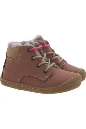 Koel Barfußschuhe Lauflernschuh Stiefel Bill Leder Lammfell Rose Schnürstiefelette - Verkäufer: Alex und Elis Kinderschuhe