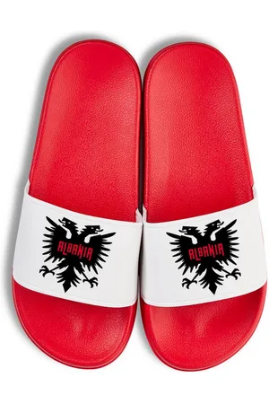 Youth Designz Albanien Adler EM 2024 Unisex Badelatschen Flip Flops Badeschuh mit Fußball Design für Herren & Damen - Verkäufer: EmDa Trading GmbH
