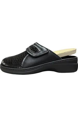 Algemare Damen Pantoffel 5933-0102 Krokostretch/Nappa Hausschuh - Verkäufer: DerSchuhhaendler
