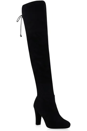 VAN HILL 811288 Overkneestiefel mit raffinierter Schnürung in hochwertiger Wildlederoptik - Verkäufer: Primis Fashion