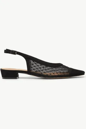 Comma, Slingback-Ballerinas aus Veloursleder und Mesh Sandale - Verkäufer: s.Oliver