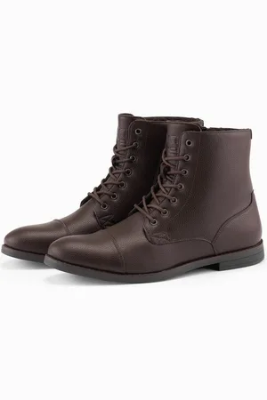 Ombre Clothing Herren Schnürstiefel aus Ökoleder Schnürstiefel - Verkäufer: