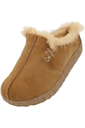 Haflinger Saskatchewan Lammfell Leder Hausschuhe Unisex Hausschuh - Verkäufer: Natural Slipper