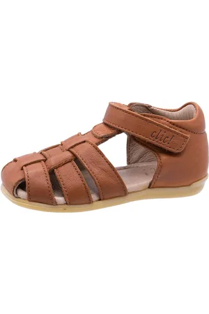 Clic! Sandalen Lauflernschuhe Kleinkind Leder Braun Cognac9737 Sandalette - Verkäufer: Alex und Elis Kinderschuhe