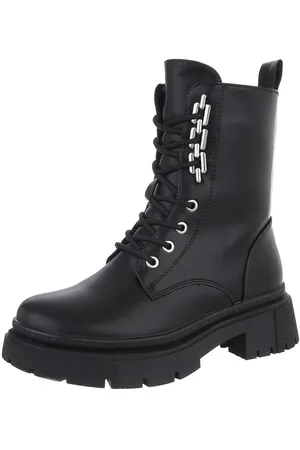 Ital-Design Damen Schnürschuhe Freizeit Schnürstiefelette (87451873) Blockabsatz Stiefeletten in - Verkäufer:
