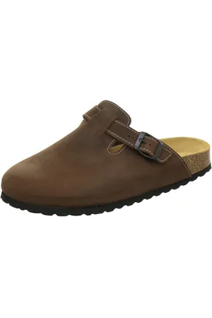 Afs 390072 Clogs Pantolette für Herren aus Leder mit Fußbett, Hausschuhe Made in Germany - Verkäufer: