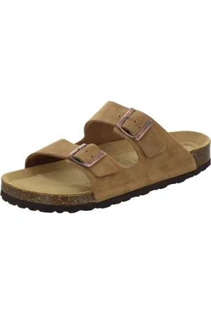 Afs 310084 Zweischnaller Pantolette für Herren mit Fußbett, bequeme Sandalen aus Leder - Verkäufer: