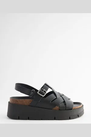 Next Ledersandalen im Web-Design, Flatform-Keilabsatz Keilsandalette (1-tlg) - Verkäufer: Germany GmbH