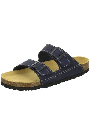 Afs 311040 Zweischnaller Pantolette für Herren mit Fußbett, bequeme Sandalen aus Leder - Verkäufer: