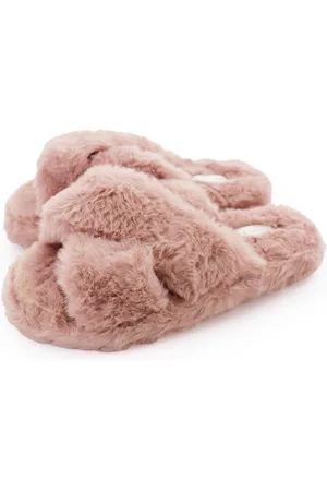 Lara Lauren Stylische Slipper aus Webpelz Plüsch Hausschuhe rutschfeste Pantoletten - Verkäufer: Lililove Geschenkset