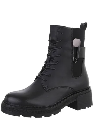 Ital-Design Damen Schnürschuhe Freizeit Schnürstiefelette (87531911) Blockabsatz Stiefeletten in - Verkäufer: