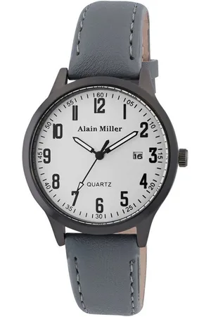 Alain Miller Quarzuhr 2900262 Herrenuhr mit Band aus Lederimitat, braun + - Verkäufer: Shaghafi GmbH
