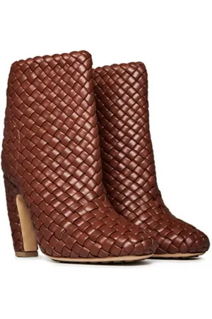Bottega Veneta Canalazzo Lido Boots 37 Stiefelette Handgefertigt aus Lammleder ikonischem Intrecciato-Webmuster - Verkäufer: eldigo