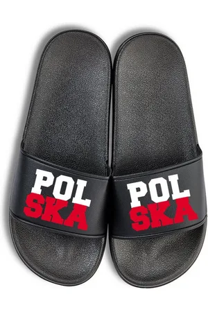 Youth Designz Polska Polen EM 2024 Unisex Badelatschen Flip Flops Badeschuh mit lustigen Logo für Damen und Herren - Verkäufer: EmDa Trading GmbH