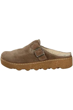 Rohde Damen Clog Lammfell Pantolette in Earth Hausschuh - Verkäufer: Shoes4comfort