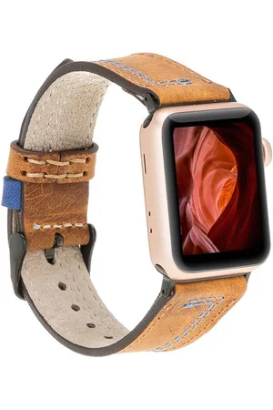 Burkley Smartwatch-Armband Exklusives Vintage Lederarmband, Handmade Stil 22, kompatibel mit Apple Watch Series 1-8 in 42/44/45mm - Verkäufer: