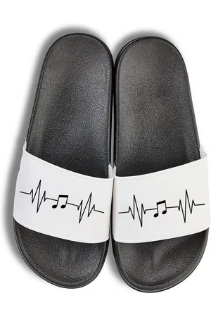 Youth Designz Heartbeat Music Unisex Badelatschen Flip Flops Badeschuh mit lustigen Logo für Herren und Damen - Verkäufer: EmDa Trading GmbH