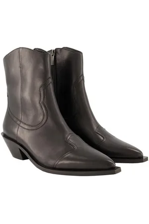 STUDIO UNTOLD Cowboy Leder-Stiefeletten Silber Zipper Weite H Stiefel - Verkäufer: Popken Fashion Group