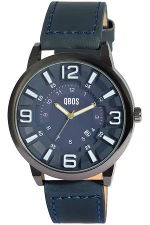 QBOS Quarzuhr 2900251 Herrenuhr mit Lederimitationsband, braun - Verkäufer: Shaghafi GmbH