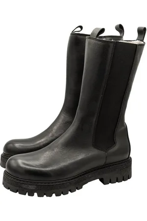 Momino Stiefel 4253 Damen Winterstiefel Lammfell Leder Schwarz Schnürstiefelette - Verkäufer: Alex und Elis Kinderschuhe